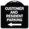 Signmission Reserved Parking Customer and Visitor Parking Heavy-Gauge Aluminum Sign, 18" x 18", BW-1818-23053 A-DES-BW-1818-23053 - alternate 1